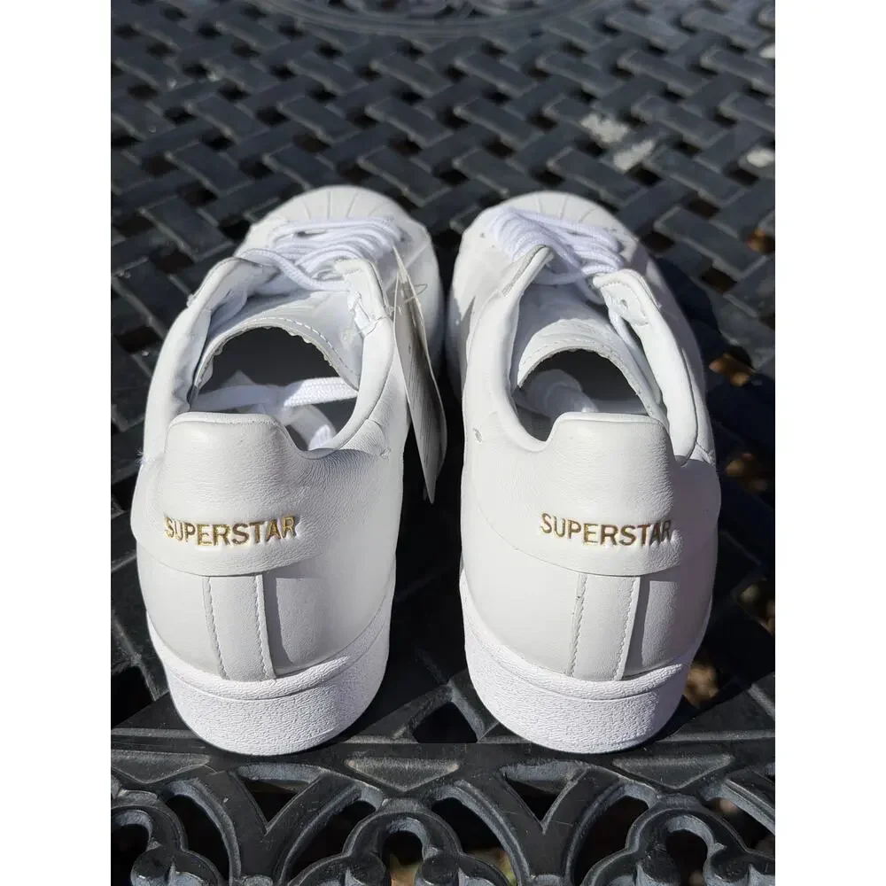 Adidas Superstar Pure Cloud White Gold Leather Sneakers FV3352 Mens 7 Womens 8